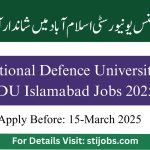 NDU Islamabad Jobs 2025